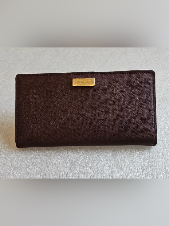 kate spade Handbags - Kate Spade Laurel Way Wallet - Mulled Wine Saffiano Leather